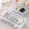 Transparente Aufbewahrungsbox mit doppelseitigen Öffnungen Reißverschluss Wasserdichte PVC-Schale Staubdichte Unterbett-Schuhaufbewahrungsbox