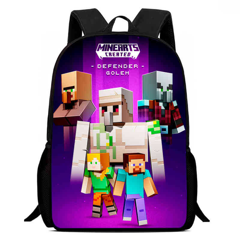 Minecraft Printed Backpack Children'S Elementary School Bag