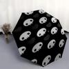 1pc Skull and Heart Pattern Design Umbrella with Plastic Handle, Suitable for All Seasons Outdoor PT421