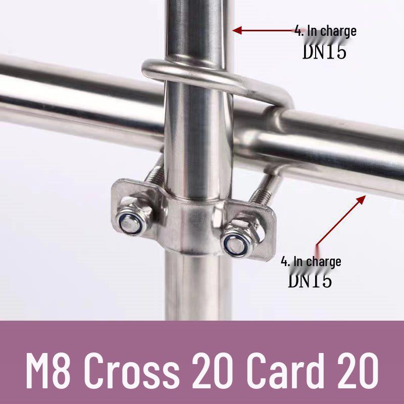 Galvanized Double U-bolt Cross Pipe Clamp for Water Pipes