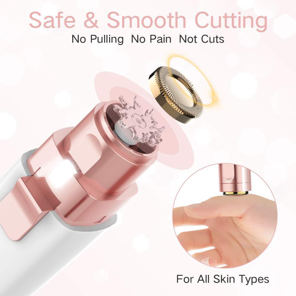 USB Rechargeable 2-in-1 Eyebrow Trimmer & Mini Lipstick Epilator