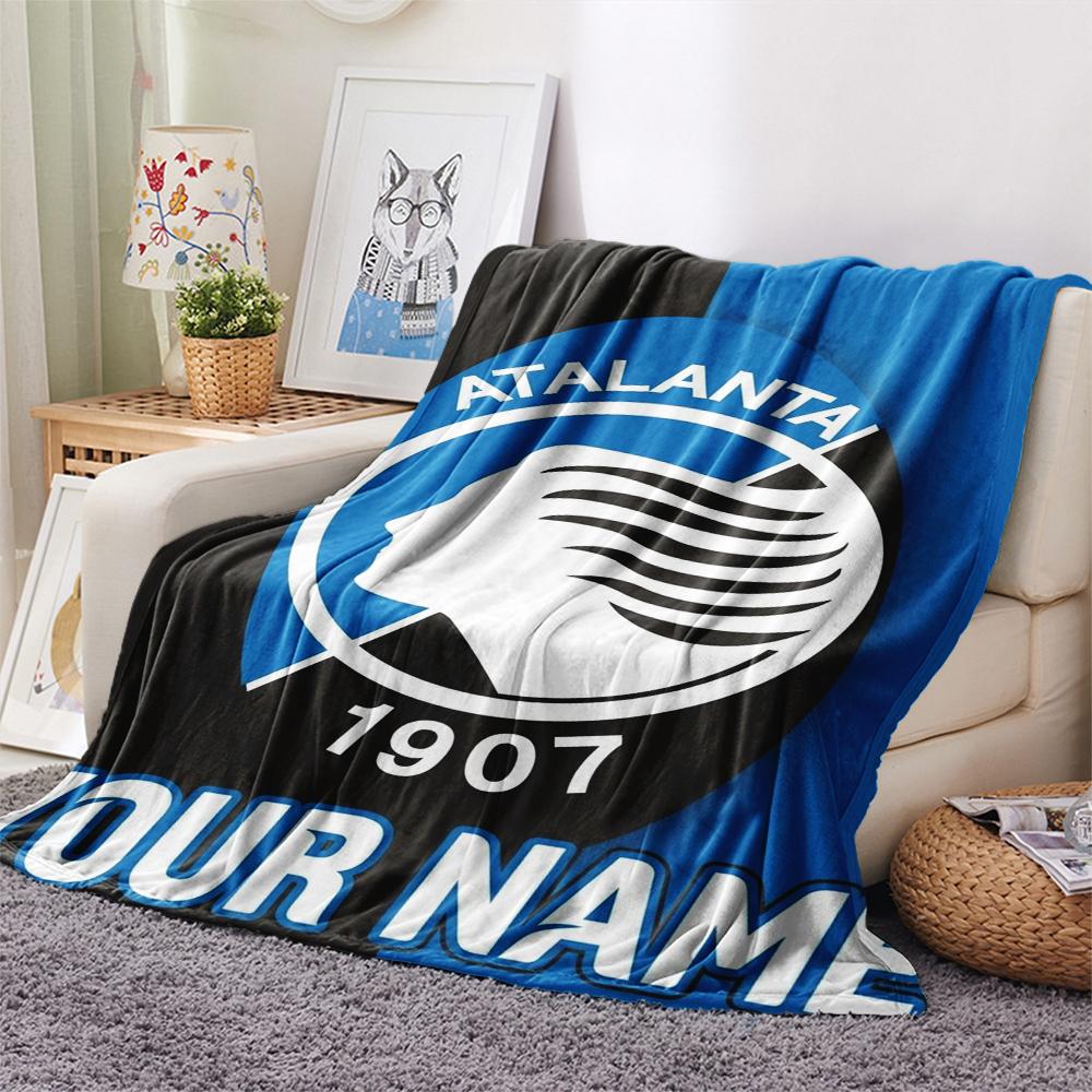 1PC Custom Name Atalanta BC Patterned Flannel Blanket Suitable For All Seasons for Home Decor Warmth and Comfort Gifts Holiday Present