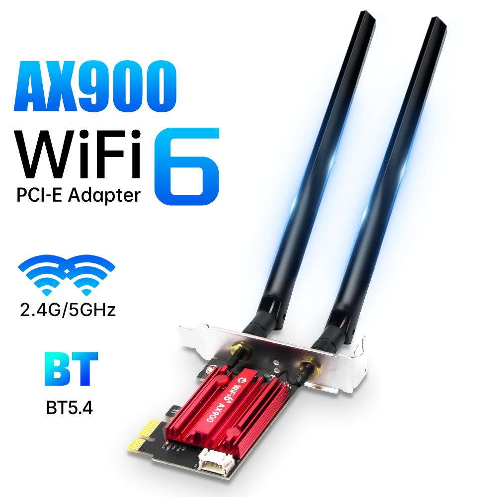 WiFi 6 FV-AX900Pro Wireless Card (8CM Short Bracket) - Bluetooth 5.4, High-Speed Dual-Band WiFi Adapter for PC/Desktop