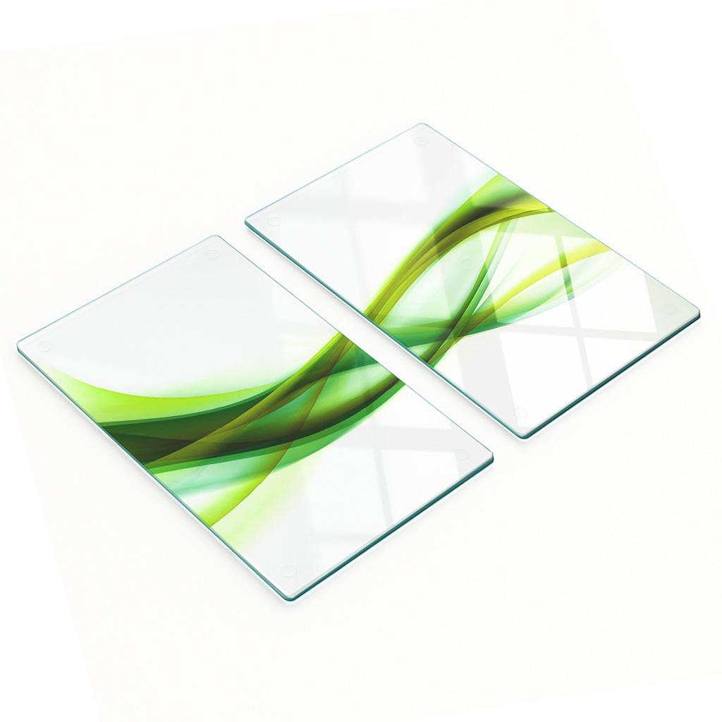 Multifunctional Decorative Glass Boards Abstract Waves 2x30x52 cm