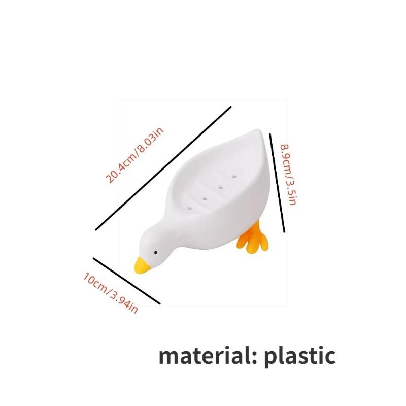 Seifenschale in gelber Entenform mit Ablauf Niedlicher Cartoon Seifenhalter Kunststoff Seifenbehälter Ablage Badezimmerzubehör