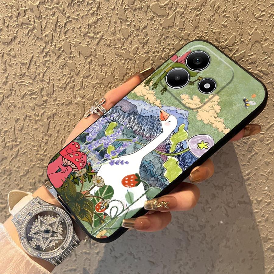 Case for Xiaomi Redmi Note 14 10 9 8 7 12 11 A3 K80 12C 13C 13 Pro Plus 14C A4 A5 A1 Phone Cover K40 A1 A2 Cartoon Duck Cat