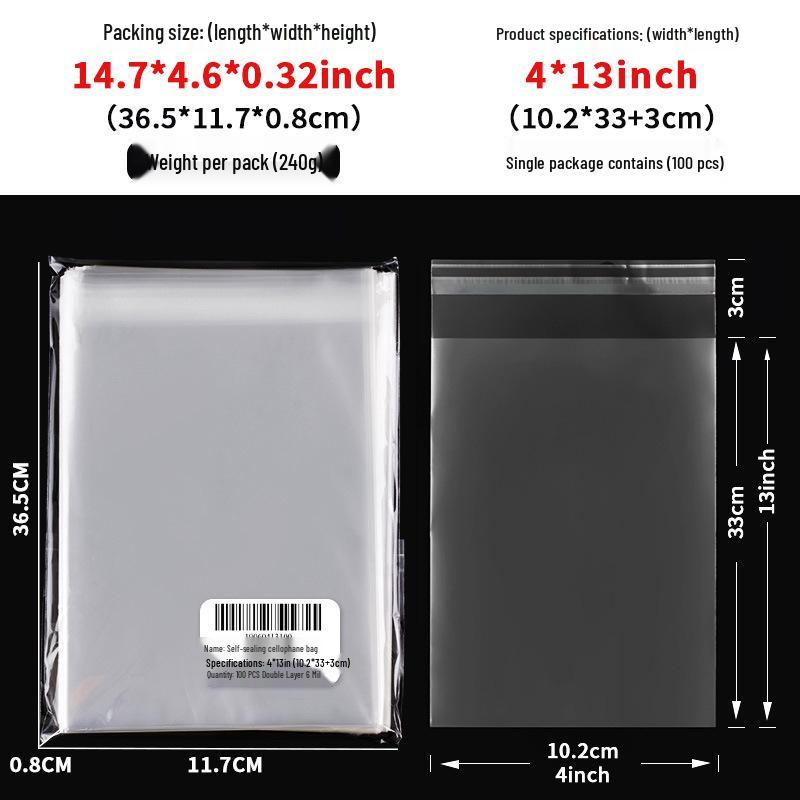 Clear Self-Adhesive OPP Bag for Candy, Snack, or Bread Packaging