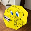 1PC Looney Tunes Tweety Bird Umbrella-8-Rib Reinforced, Automatic Open, Lightweight & Durable, Cute Fashion Accessory for Outdoor, D2663
