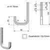 4 Pieces of Utility Hook Wall Hook Zinc Plated Steel Fixing Hook / 80 X 120 Mm / Load Capacity 45 Kg / Universal Hook Cellar or Garage Hook