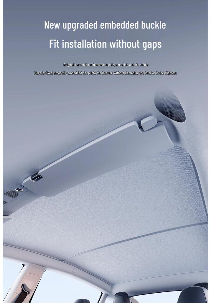 Compatible Sunshade for Tesla Model Y/3/YL: Sunroof, Front Windshield, and Rear Window Heat Insulation.