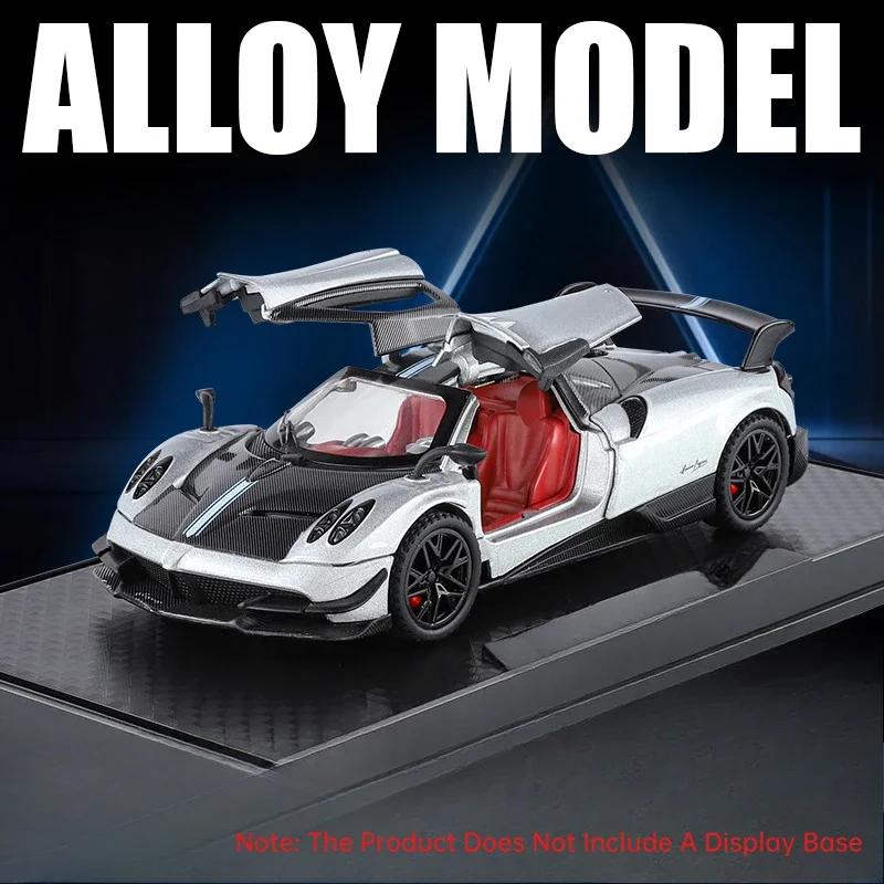 

1:32 Pagani Zonda R Huaya BC Miniature Model Alloy Diecast Toys Car Doors Opened Sound Light Pull Back Vehices Boy Collect Gifts