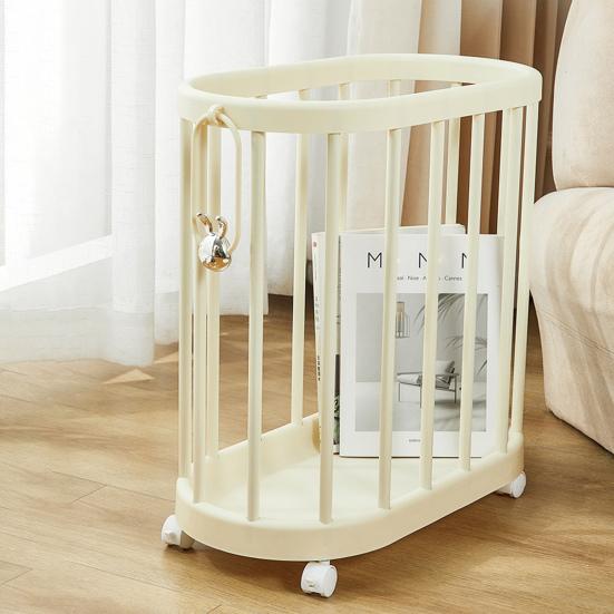 Dirty Clothes Basket with Wheels Large Capacity Moisture-Proof Versatile Slim Clothes Hamper Organizer with Sturdy Metal Frame