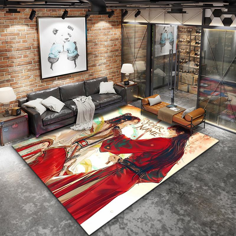 Cherry Blossom Romance Custom Name Carpet Rug For Living Room Bedroom Home Sofa Decoration Kids Play Nonslip Floor Mat