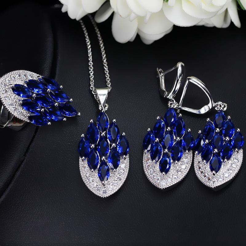 2026 Europäischer und Amerikanischer Stil Zirkon Exquisites Set, Braut Hochzeitszubehör, Damenschmuck Zubehör