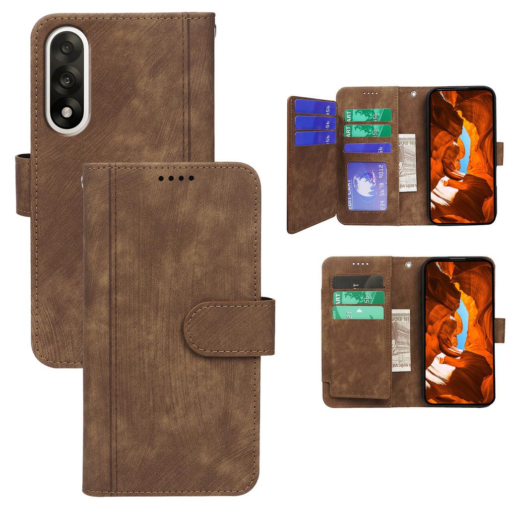 For OnePlus Ace 5 Ultra 5G/Nord 5 5G Leather Case Line Pattern Wallet Phone Cover with 9 Card Slots