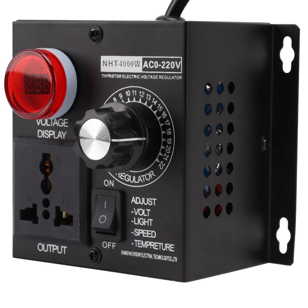 4000W SCR Elektronischer Spannungsregler Motordrehzahlregler Dimmer Thermostat Weitspannung