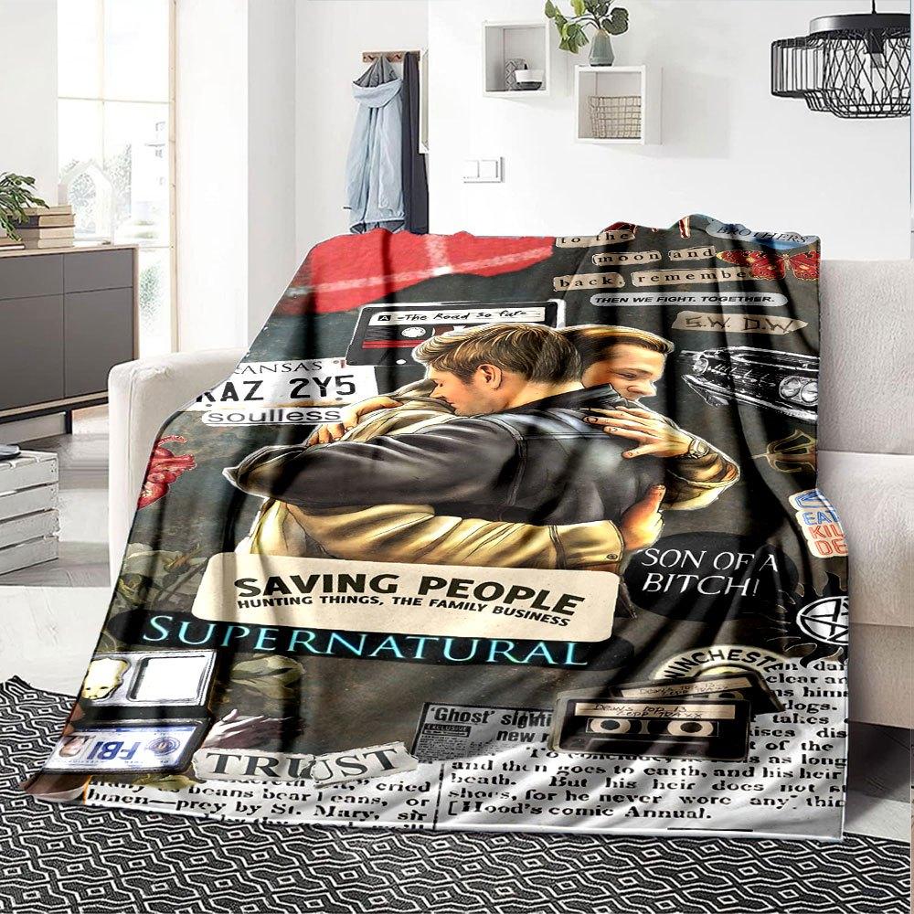 1 buc. Pătură Supernatural 29 Moale Caldă pentru Casă, Birou, Călătorie, Confortabilă pentru Toate Sezoanele, Cadou pentru Pat, Accesoriu Confortabil pentru Birou