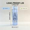 1PC Faint abstract floral sketch print 750ml colorful plastic sports water bottle leakproof pop up lid with straw for outdoor work home use