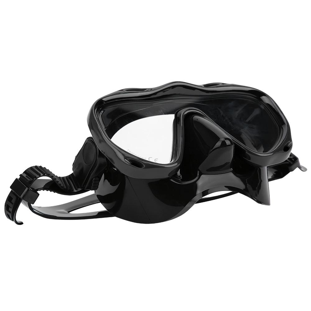 Taucherbrille für Erwachsene Gesichtsschutzbrille Silikon Augenschutz Schnorchelausrüstung MK-901 Schwarz