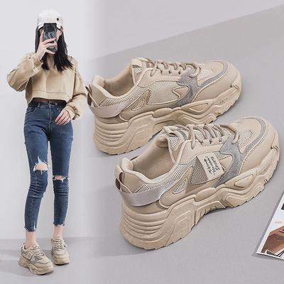 Scarpe da papà coreane 2025: Sneakers casual da donna che aumentano l'altezza per la primavera