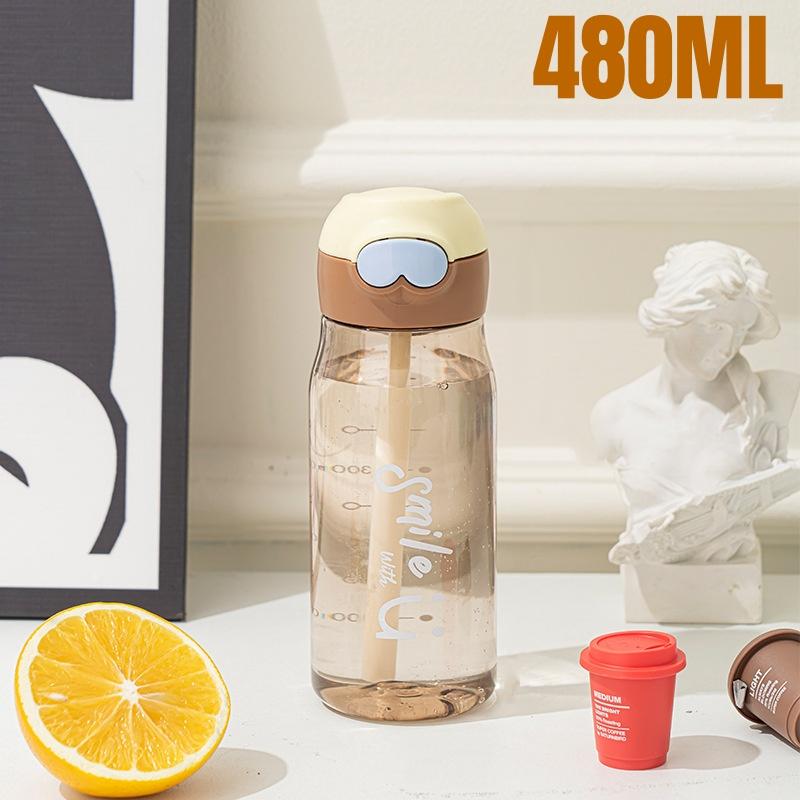 

500/600 мл портативная чашка для воды простая пластиковая герметичная бутылка для воды с защитой от капель для занятий спортом на открытом воздухе кемпинга путешествий фитнеса велоспорта