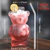 1/2pcs Cartoon Bear Shaped Glass Cup With Straw 300ml Transparent Juice Cocktail Glass Cup Restaurant Home Coffee Milk Cup