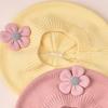 Baby Girls Autumn Winter Hat Cute Flower Beret Toddler Knitted Artist Hat Kids Woolen Cap For Newborn 6-12 Months Home Outdoor