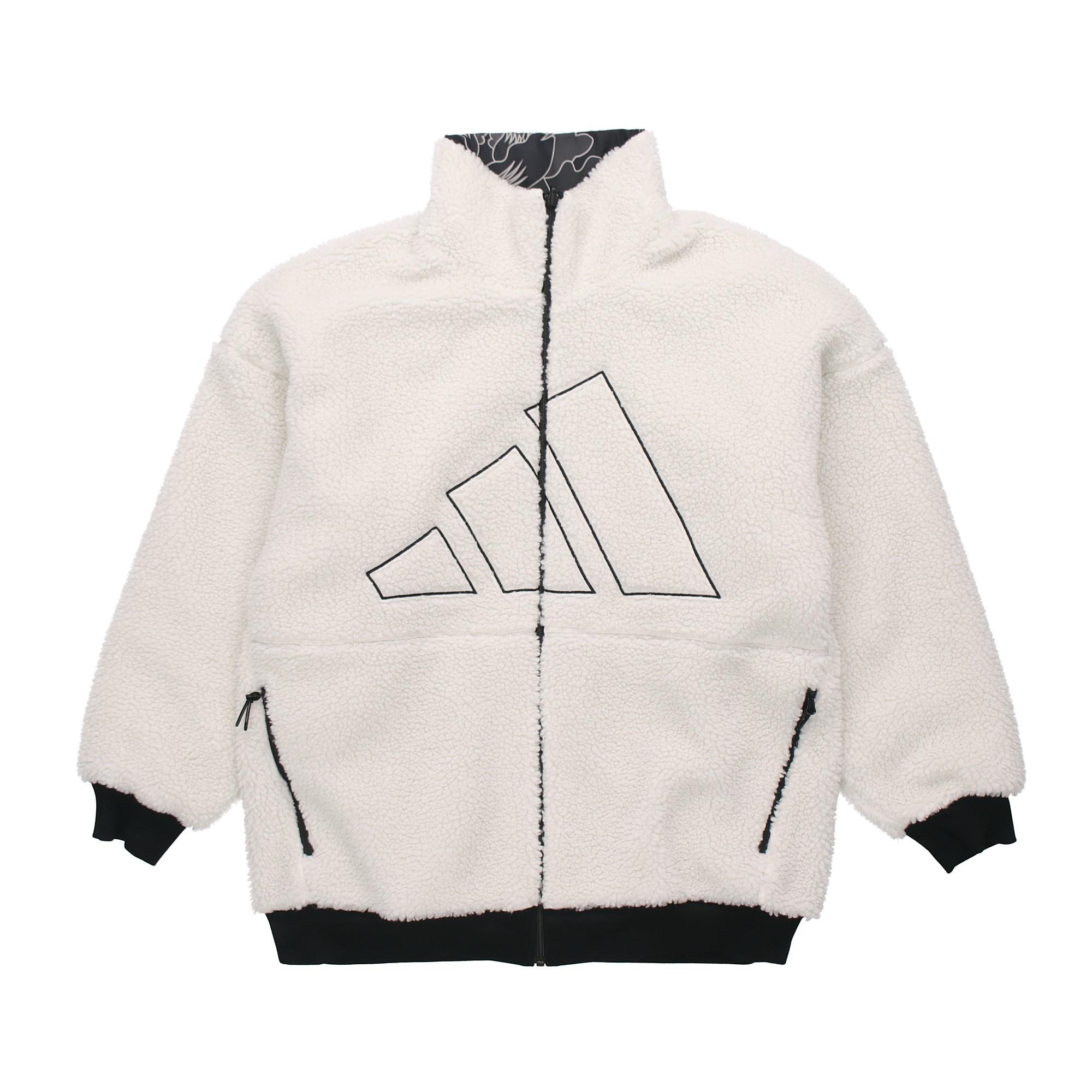 adidas Aop Rev Jkt Reversable Fleece Jacket Men Grey Men s GT6477 XXL