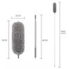 Telescoping Extension Duster for High Ceilings,Polyester Washable Dusting Brush with Pole-Reachable Fan,Light,Wall Cleaning Tool