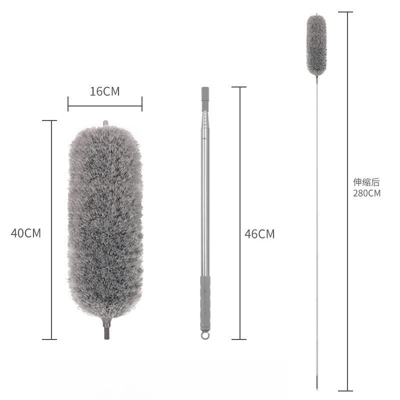 Telescoping Extension Duster for High Ceilings,Polyester Washable Dusting Brush with Pole-Reachable Fan,Light,Wall Cleaning Tool