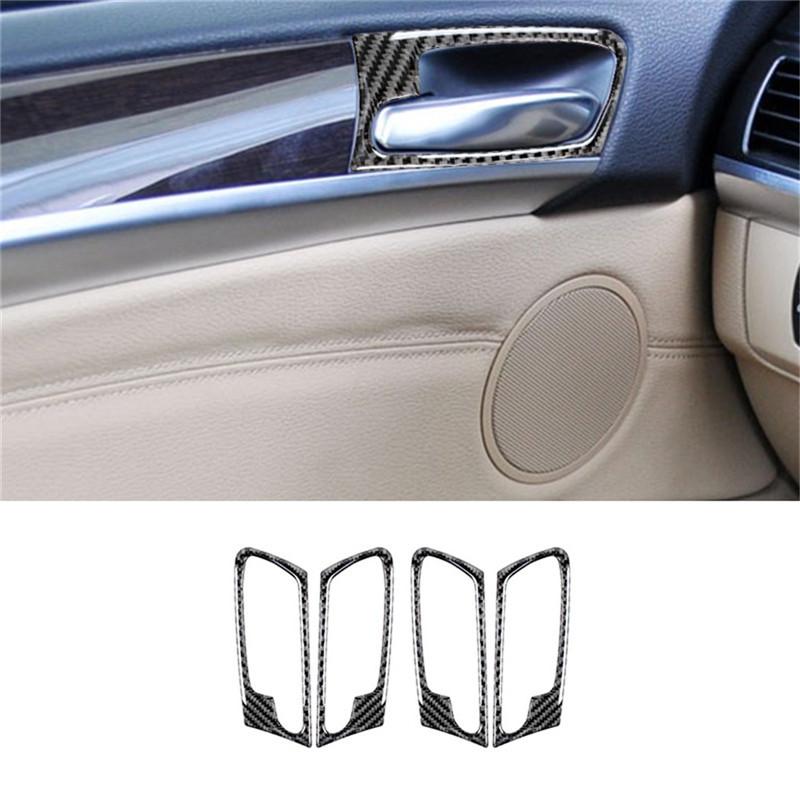 Carbon Fiber Car Interior Central Control Gear Shift Panel Trim Cover Stickers For BMW X5 E70 X6 E71 2008-2013 Car Accessories