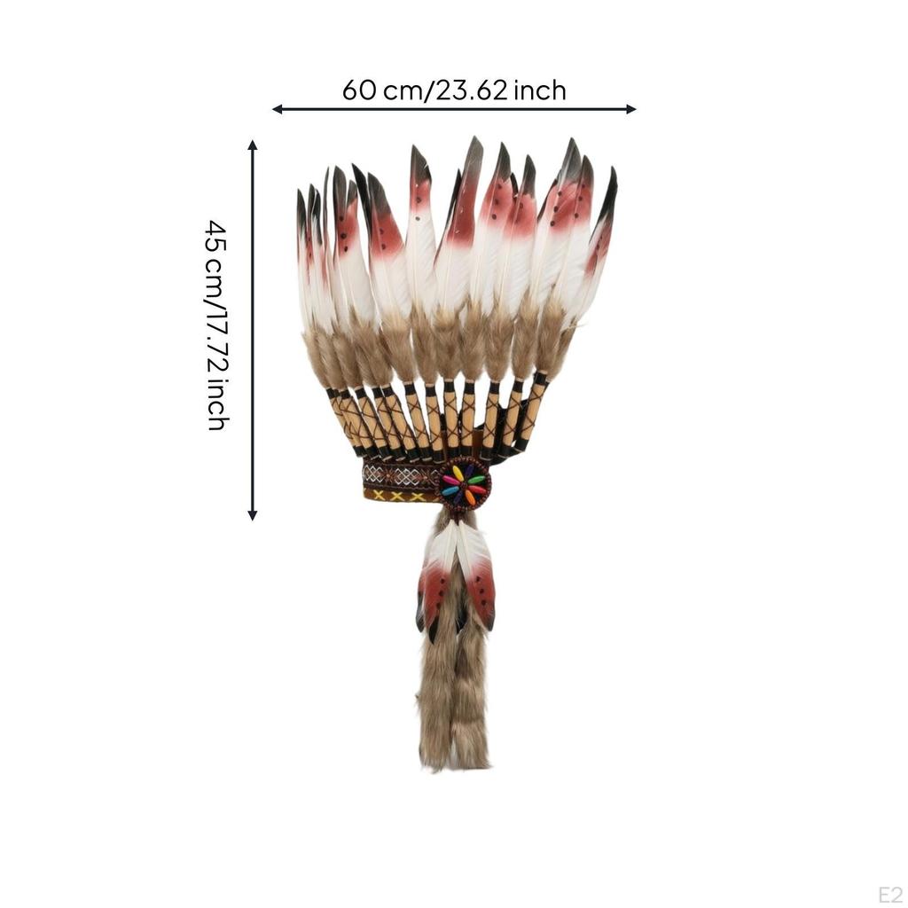 Feather Headdress Feathered Headpiece Theatrical Costume for Artists, Cosplayers,