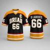 Hockey Jersey Shirt Off Campus Briar 66 Number Jersey Hockey Romance Y2K Unisex Loose Fashion Short Sleeve Breathable Sportswear