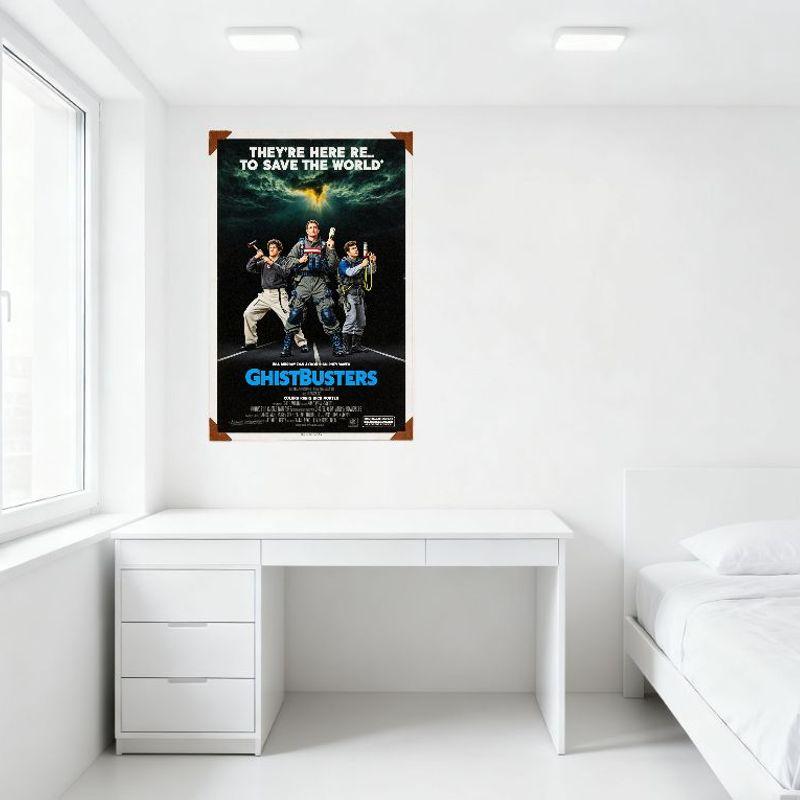Ghostbusters Film Segno di Latta Metallico Vintage Sono Qui per Salvare il Mondo Z Protonico Misuratore PKE Decorazione per Man Cave Bar Caffetteria Casa