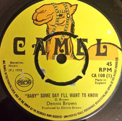 7inch Record SONTY - Black Dub / Ice Dub CA108 Camel UK 1971 UK Reggae, Ska & Dub Used