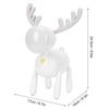 LED Night Light Cartoon Deer Shaped Table Lamp 1200mAh USB Charging Bedroom Decoration(White )