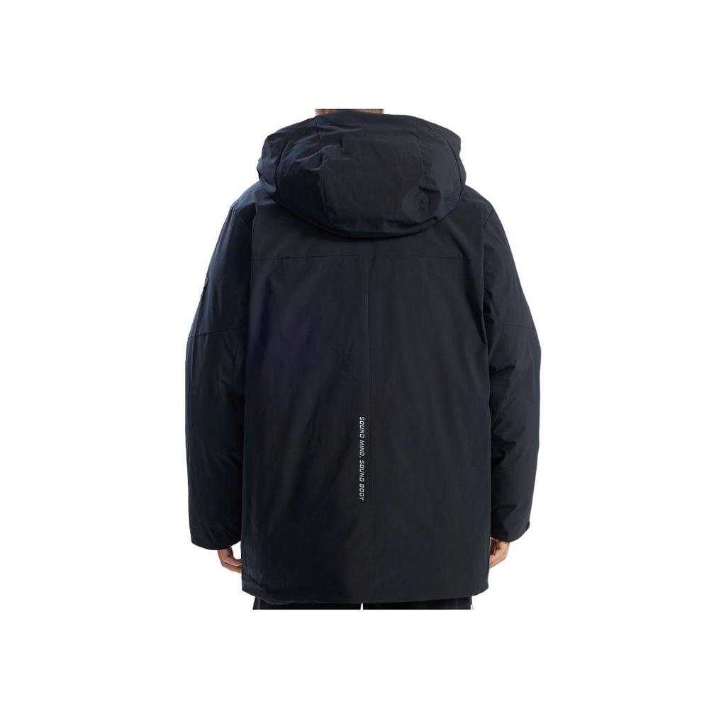 Asics Zippered Hooded Fashion Warm Drop Shoulder Long Sleeve Down Jacket Men Jacket Black 2031E449-001