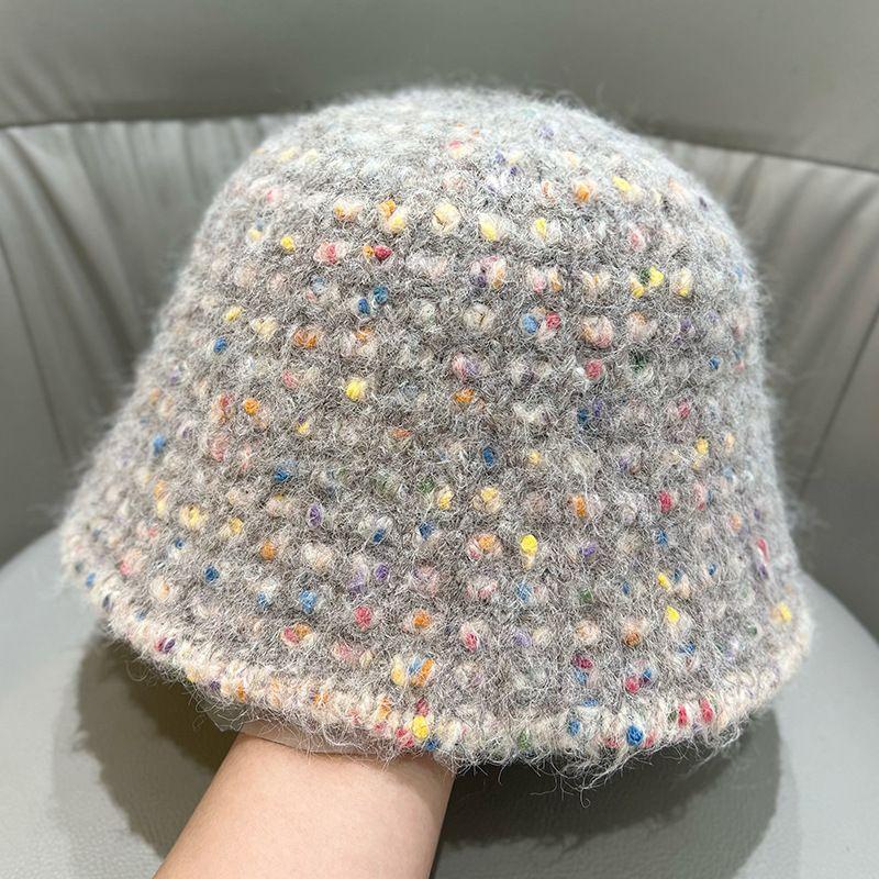 Colorful Woolen Hat for Women In Autumn and Winter Warm and Ear Protecting Versatile Knitted Hat for Fishermen