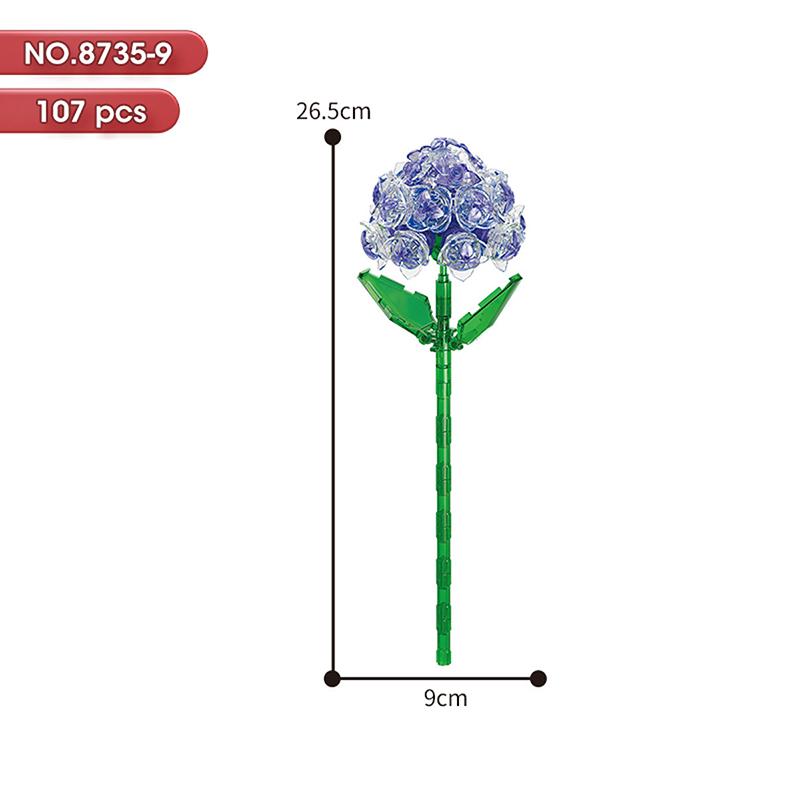 HOT MOC Flowers DIY Potted Plants Micro Landscapes Mini Art Construction Building Blocks Sets Model Dolls Brick Girls Toys Gifts