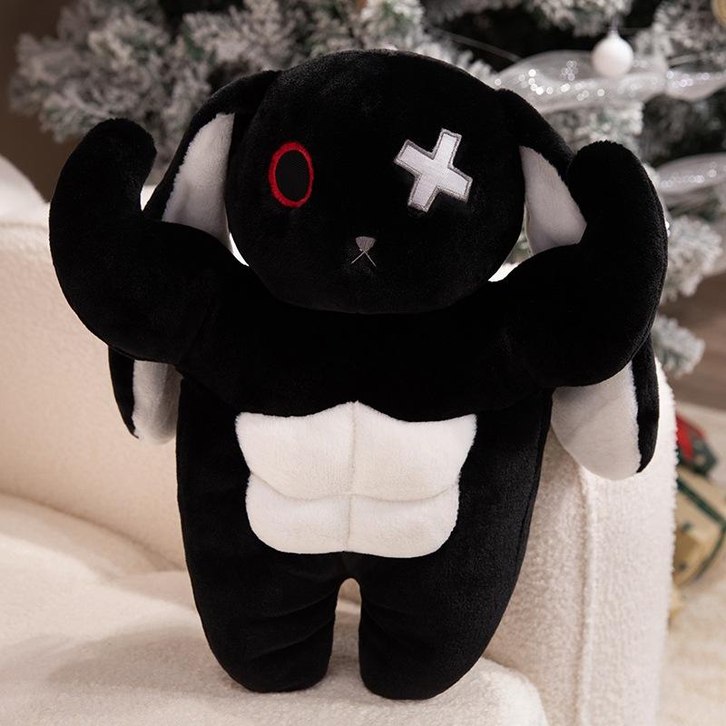

Cute Dark Muscle Rabbit Doll Creative Rabbit Plush Toy Doll Children s Pillow Holiday Gift 30cm 0.25kg