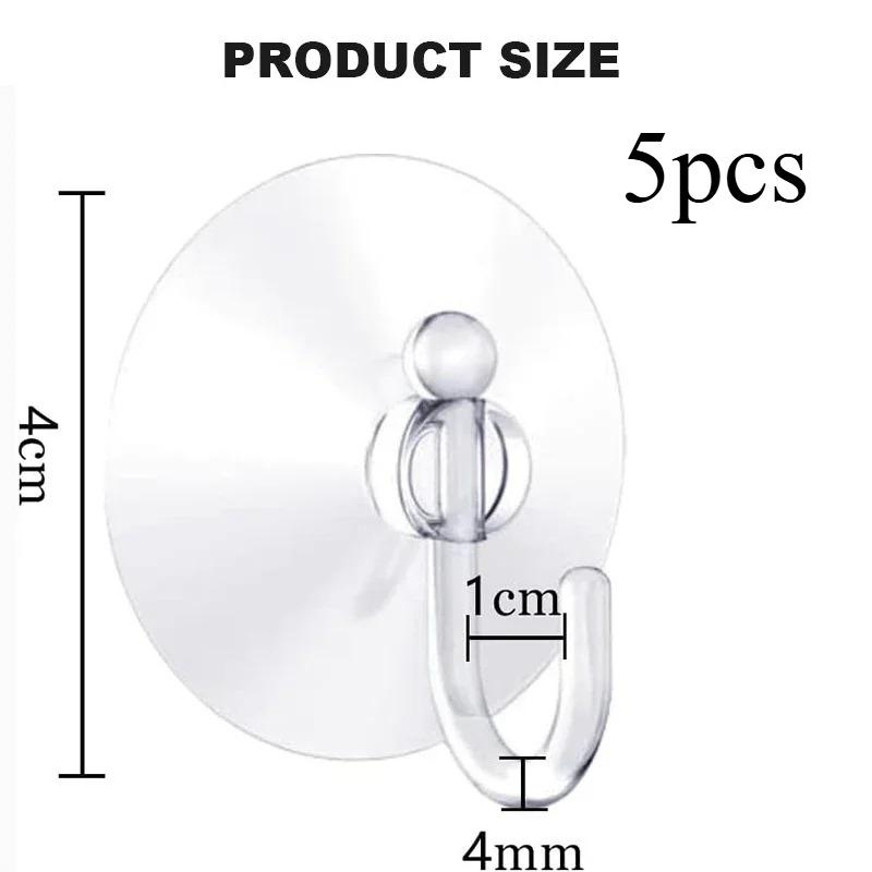 5/10/20Pcs Suction Cup Hooks Strong Suction Cup Holder with Plastic Hooks For Glass Window Wall Hook Hanger Home Kitchen Bathroom