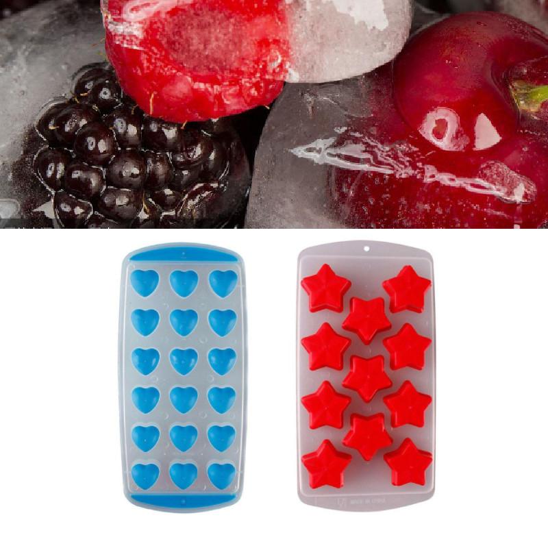 Silicone Chocolate Mold Maker Ice Cube Tray Freeze Mould Bar Pudding Star Jelly