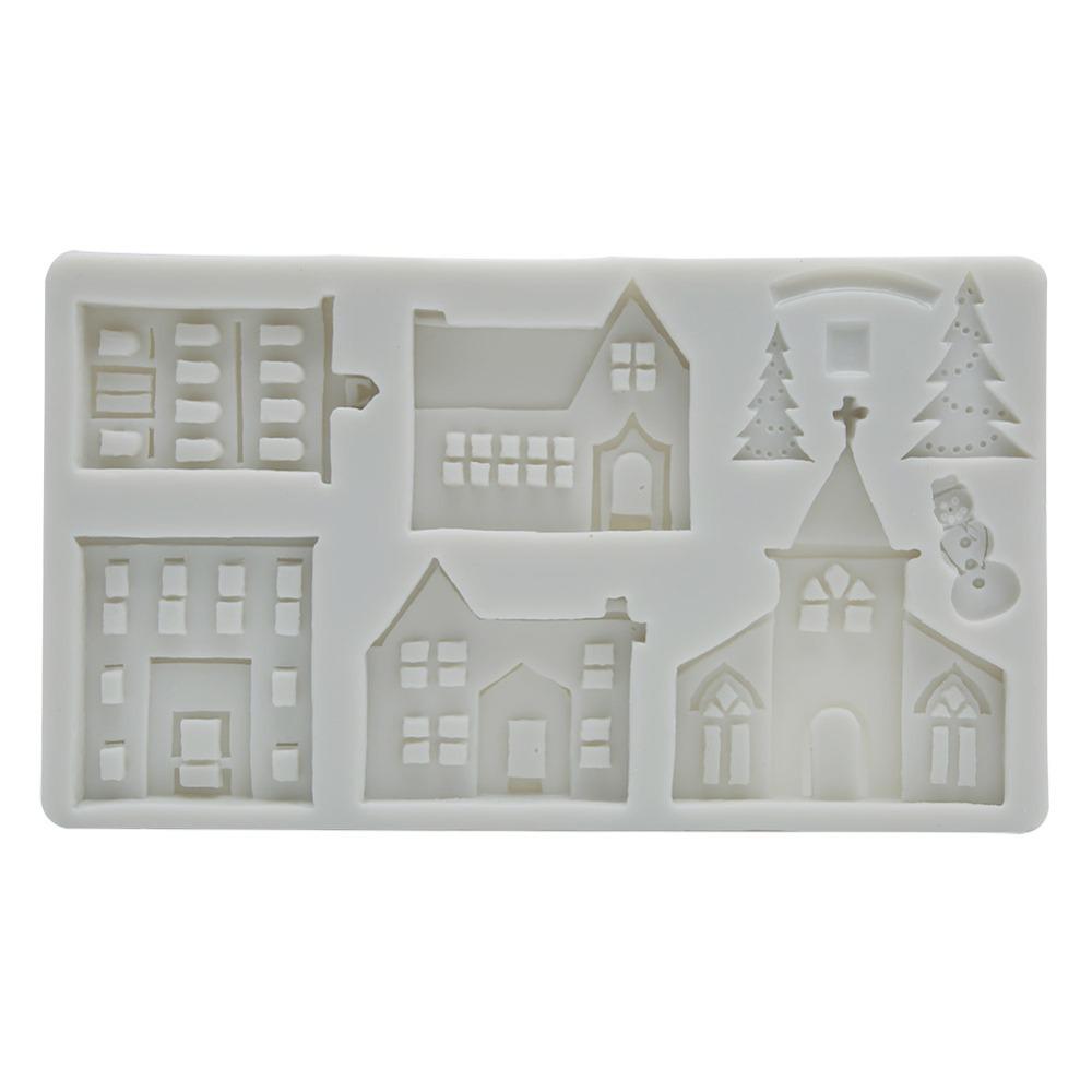 Multiple Cavity Design Silicone Mold Easy Release Cake Decor Mold Christmas Mold Fondant Craft белый