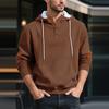 Men Jacquard Hoodie Long Sleeve Pullover Sweatshirt Loose Fit Hooded Casual Sweatshirt for Sportswear Street Gym