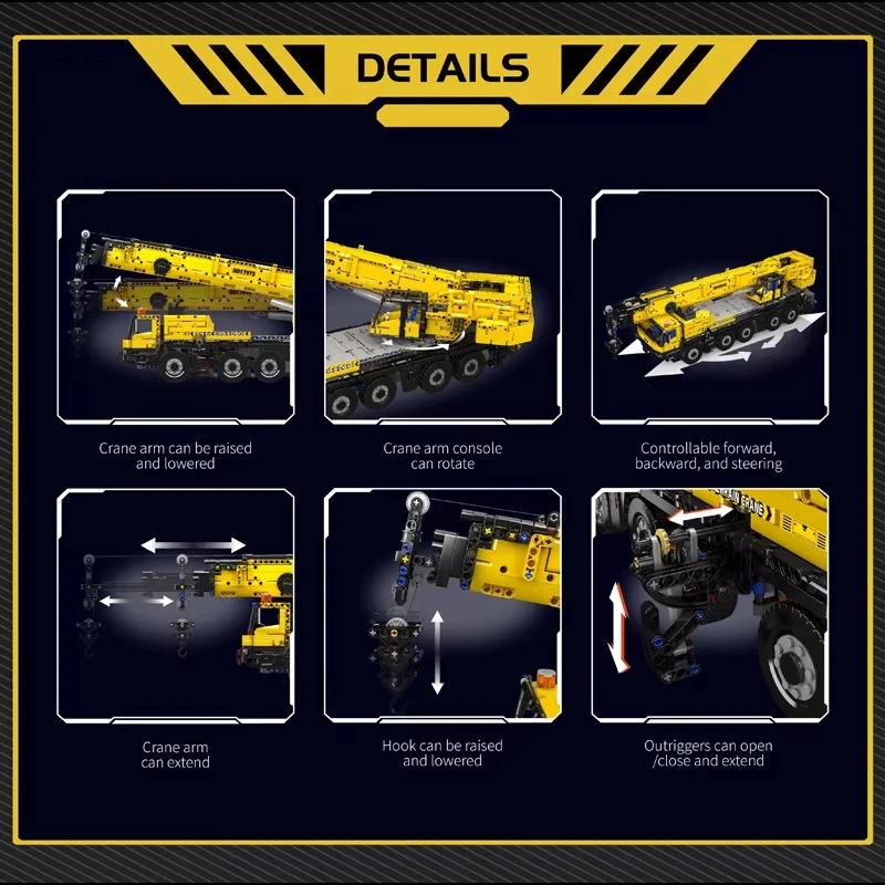 NEW 3218Pcs Technical City Engineering LTM1110 Mobile Building Blocks Crane Remote Control Truck Toys for Adults Kids Gifts