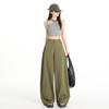 Women's High Waist Wide Leg Cargo Pants Loose Baggy Casual Trousers Solid Color Streetwear Long Pants For Spring Summer