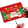 New Christmas Folding Card Cartoon Santa Claus Personalized Creative Three Fold Blank Card Blessing Message Card