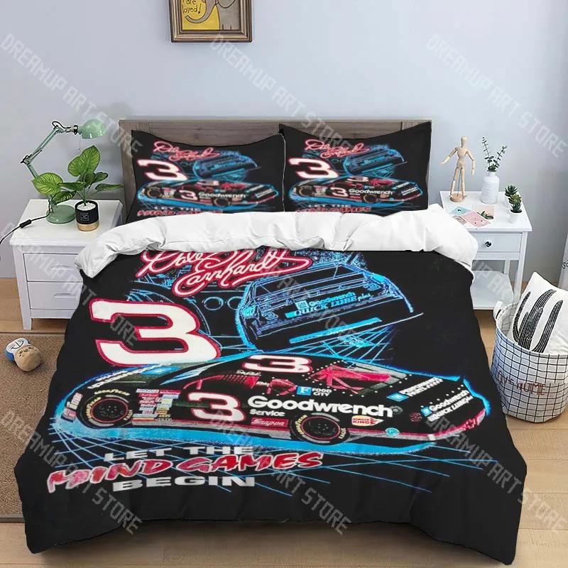 R-racing Graphics Fashion Trendy Print Three-piece Suitable For Kids Or Adults Quilt Cover Pillowcase Bedding Set Birthday