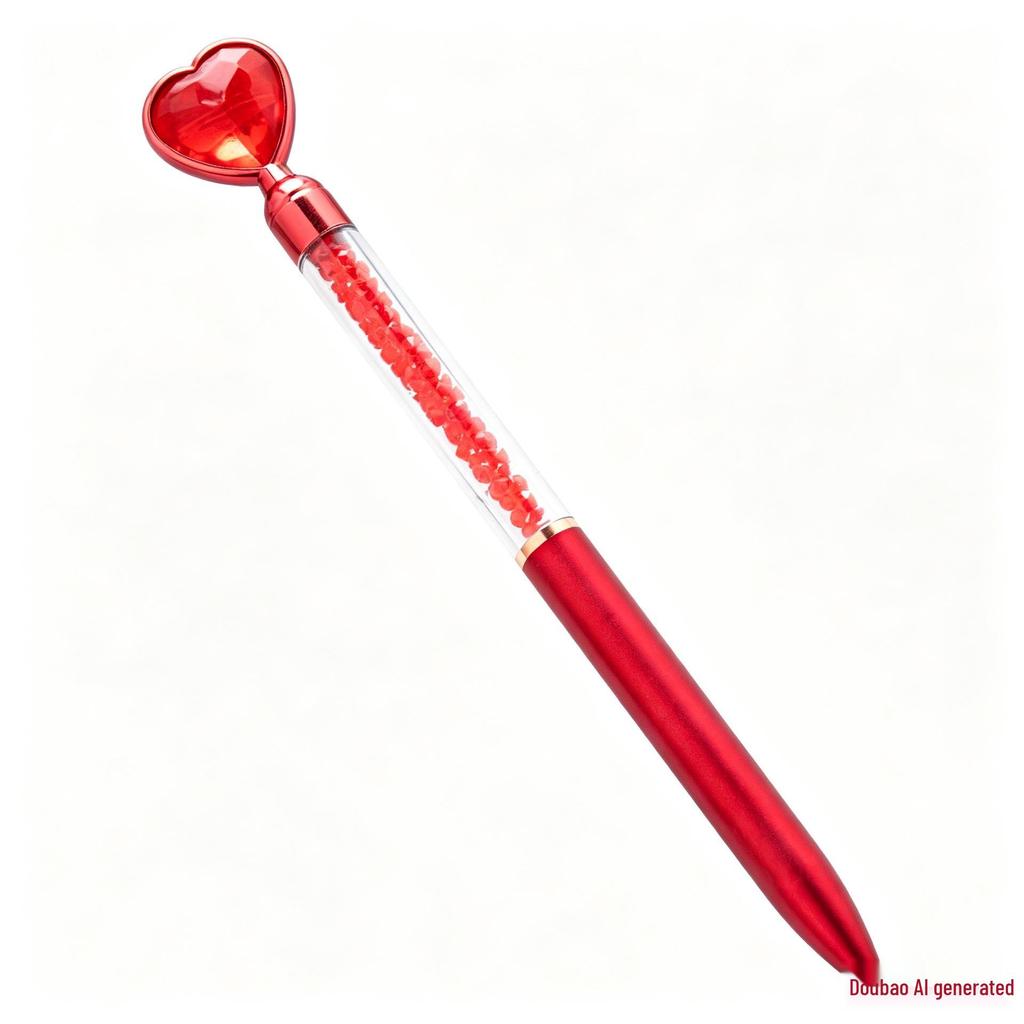 Diamond Heart Glitter Crystal Ballpoint Pen