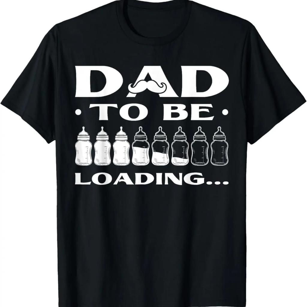Funny Dad To Be Loading Expecting Dad Baby Announcement Mens T-Shirt
